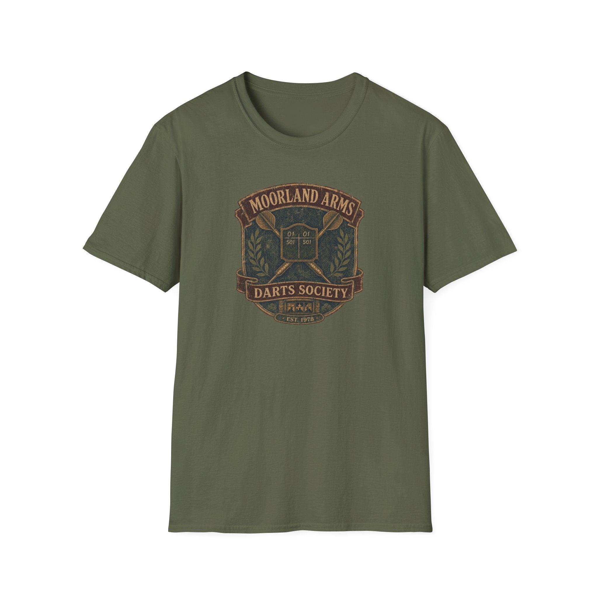 Moorland Arms Darts Society Vintage Pub Darts Tee
