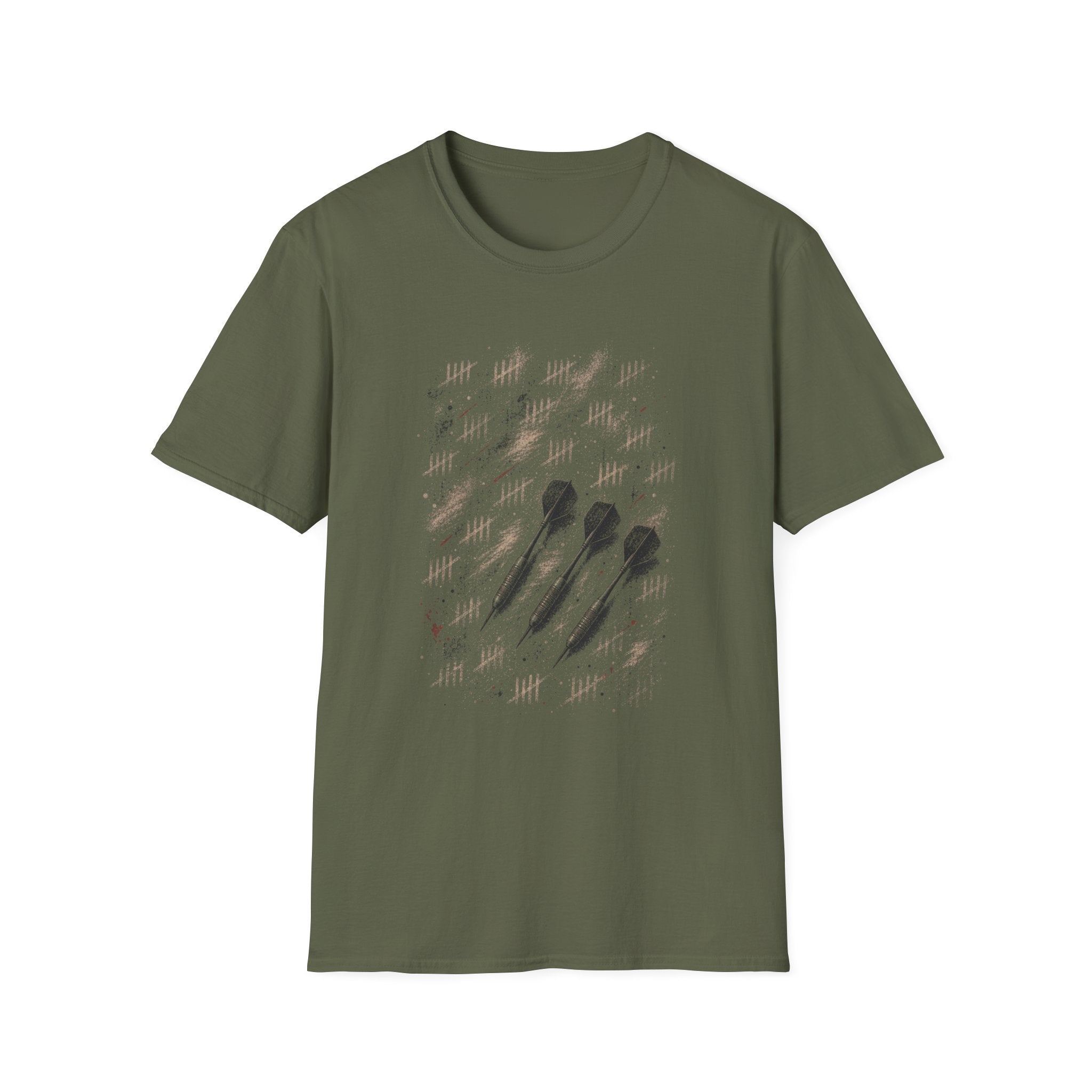 Chalk Mark Repetition Darts T-Shirt