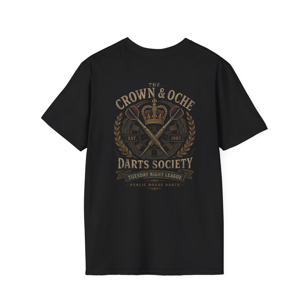 The Crown & Oche Darts Society T-Shirt (Two-sided)