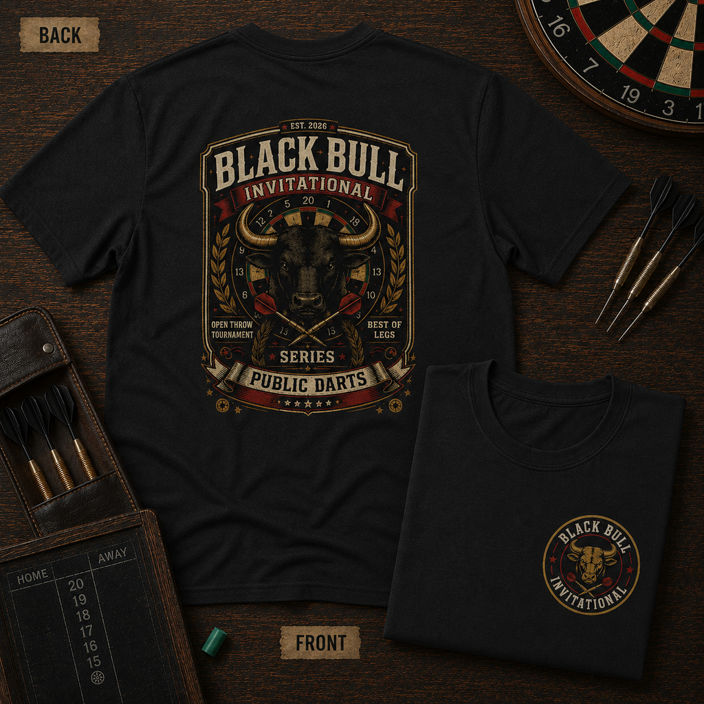 Black Bull Invitational T-Shirt (Two-Sided)