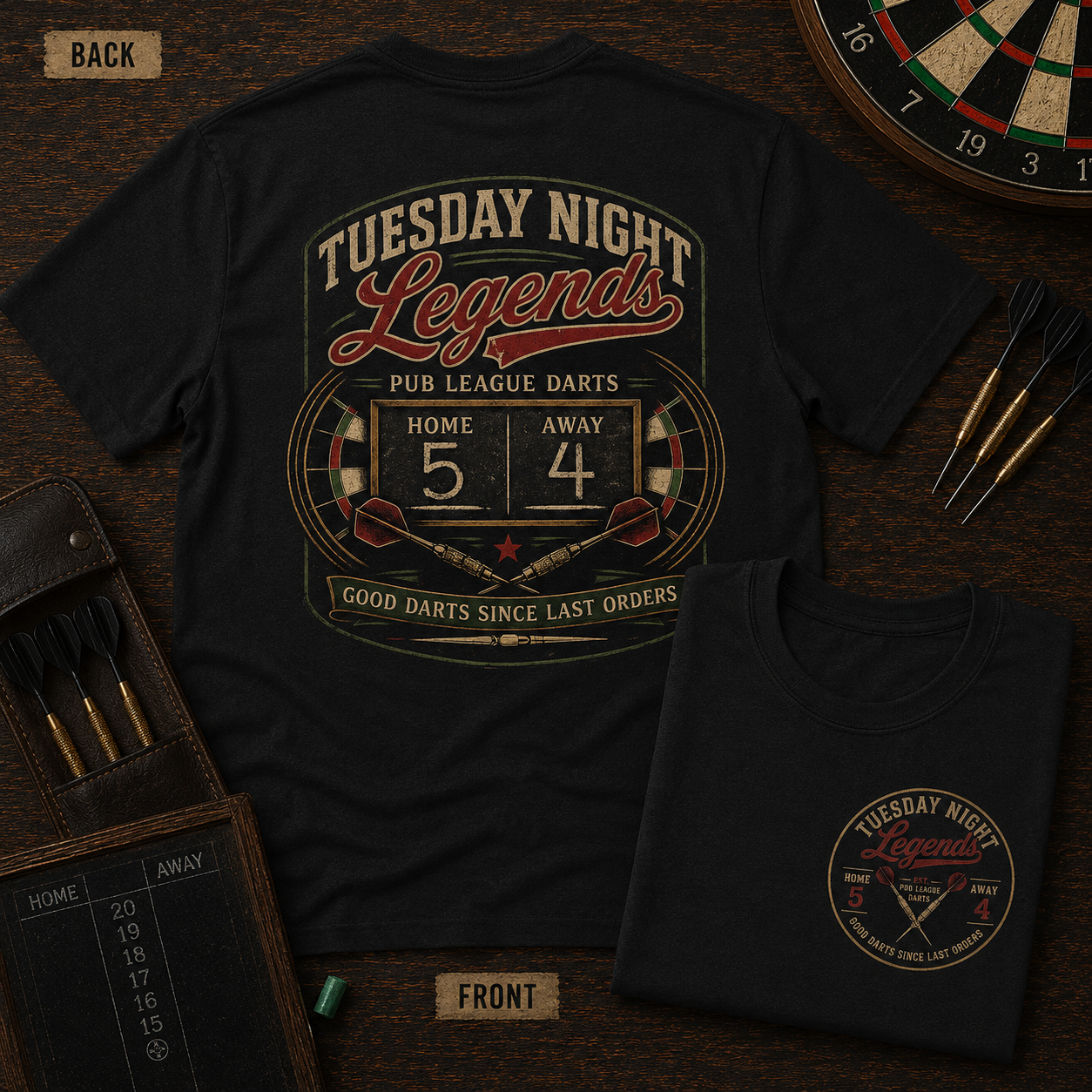 Tuesday Night Legends T-Shirt (Two-sided)