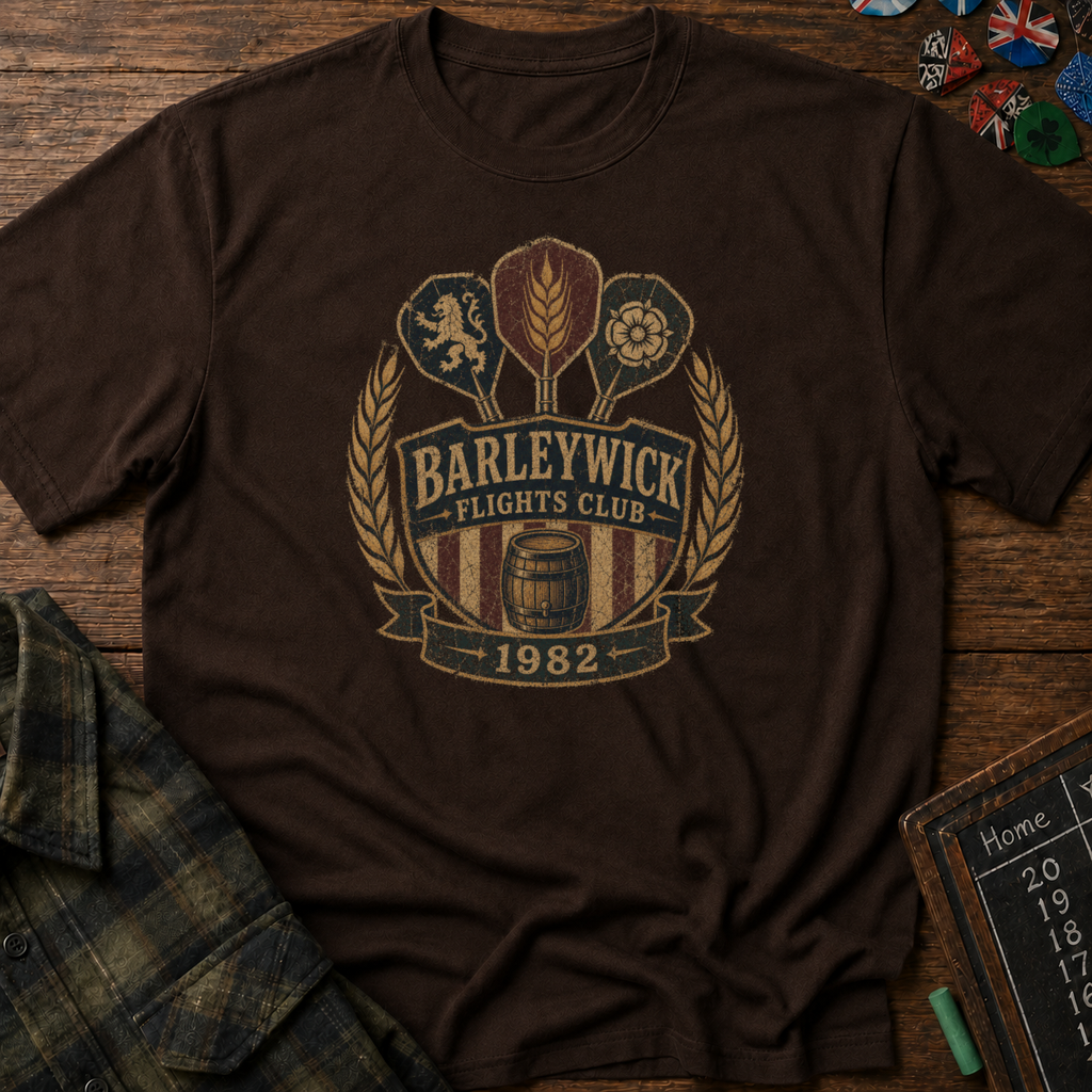 Barleywick Flights Club Vintage Darts Crest Tee