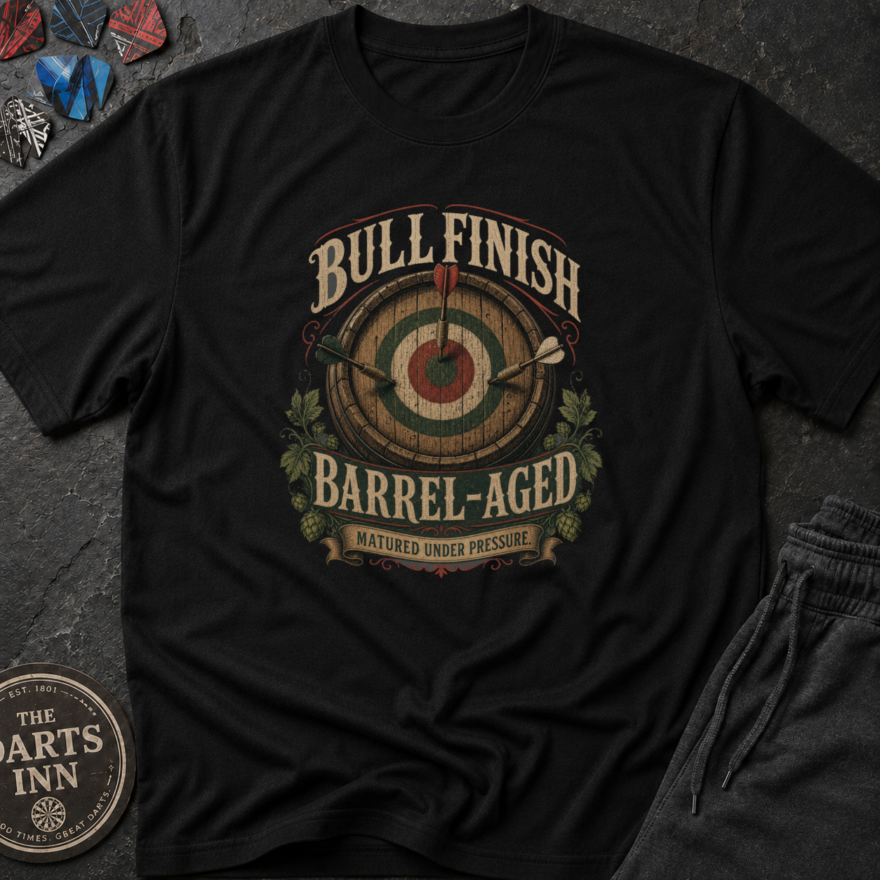 Bull Finish Barrel-Aged Darts T-Shirt