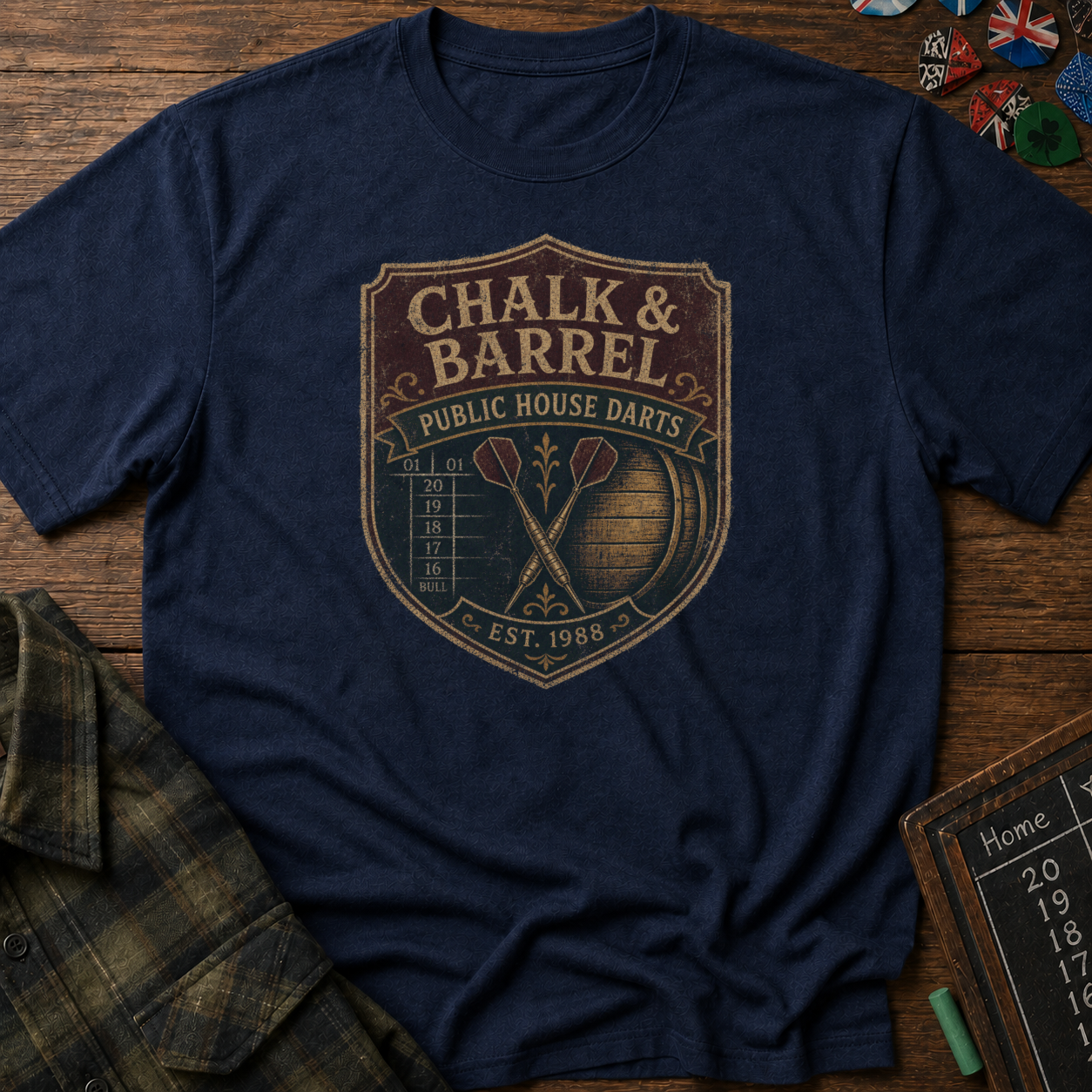 Chalk & Barrel Public House Darts Tee
