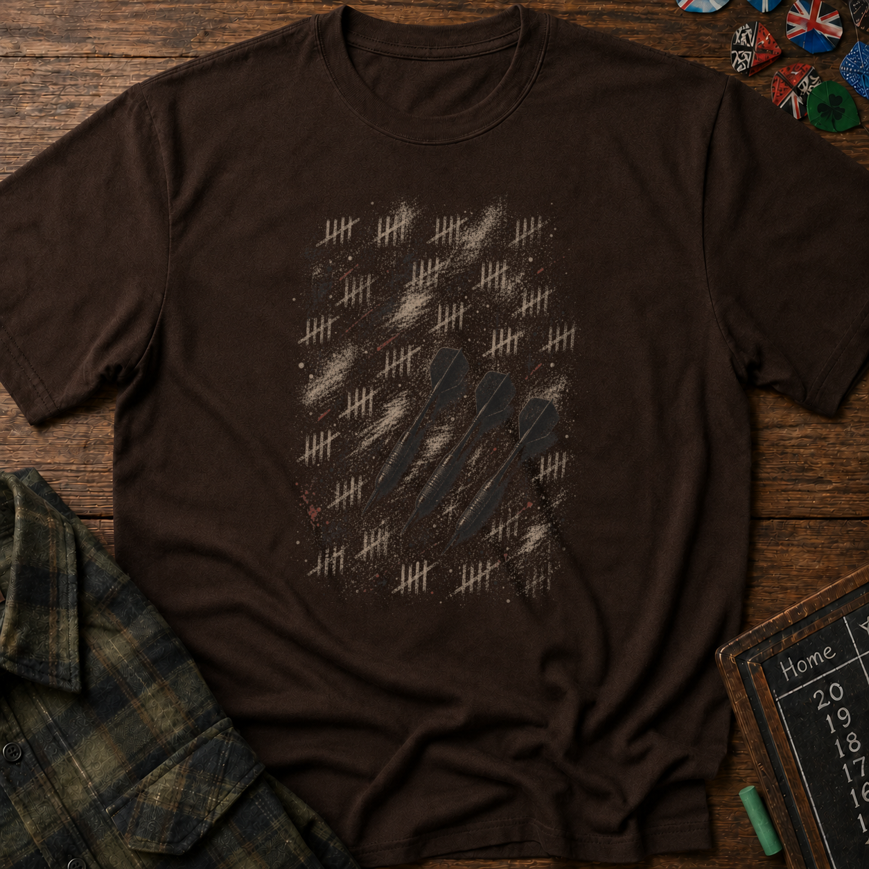 Chalk Mark Repetition Darts T-Shirt