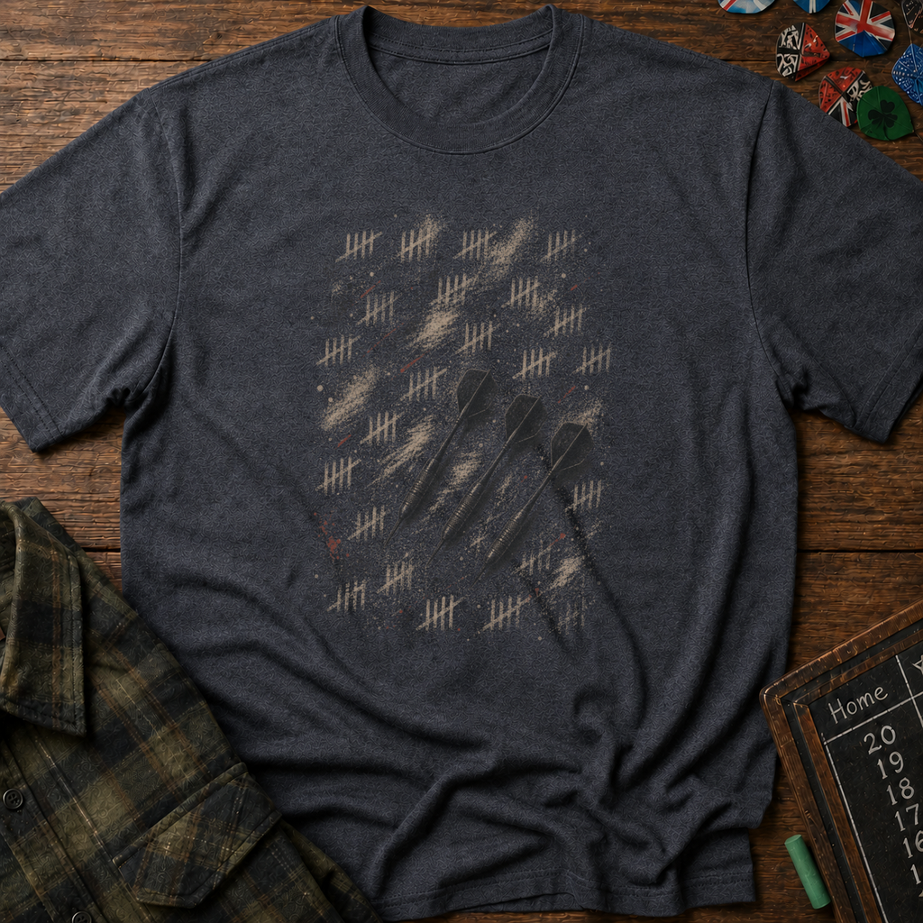 Chalk Mark Repetition Darts T-Shirt