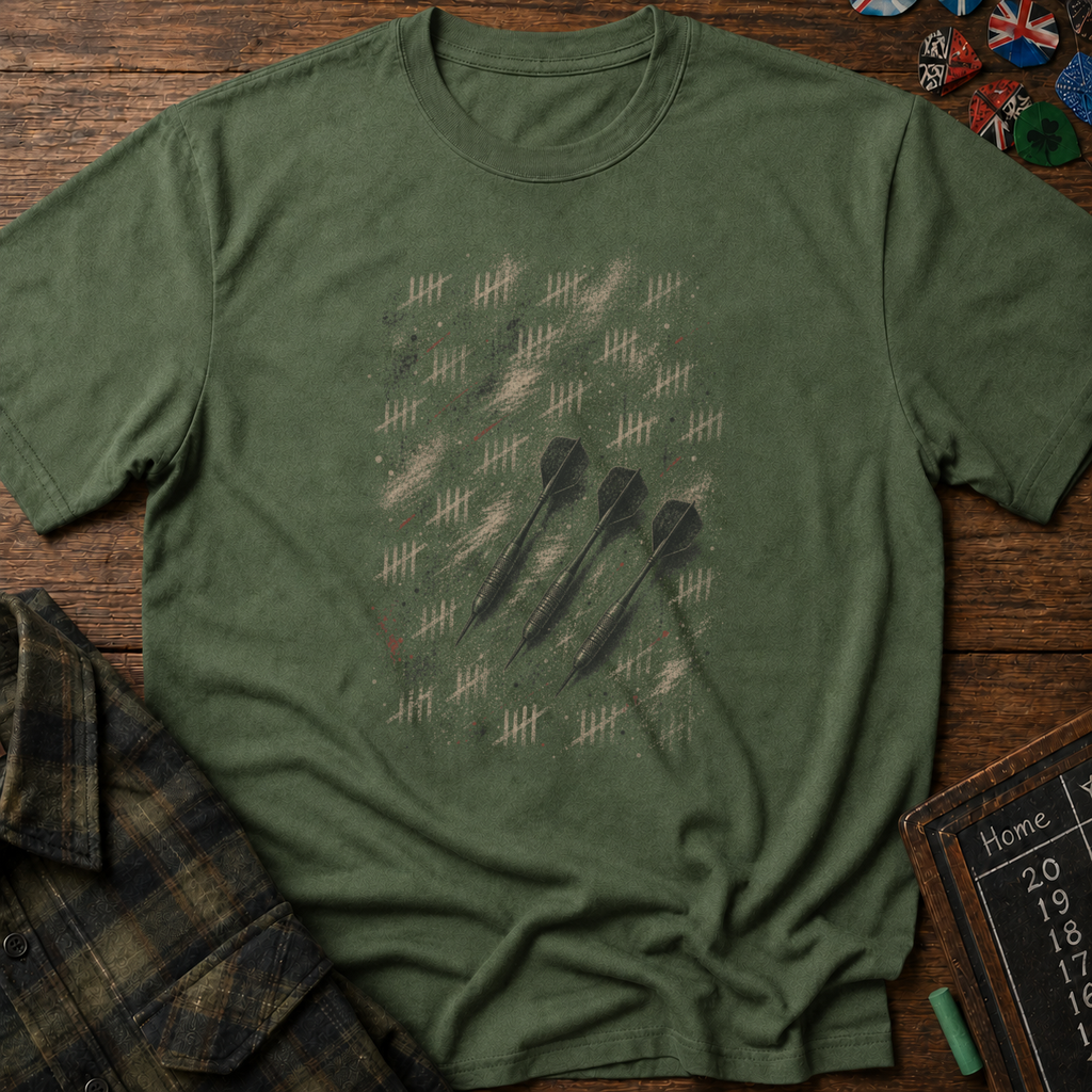 Chalk Mark Repetition Darts T-Shirt