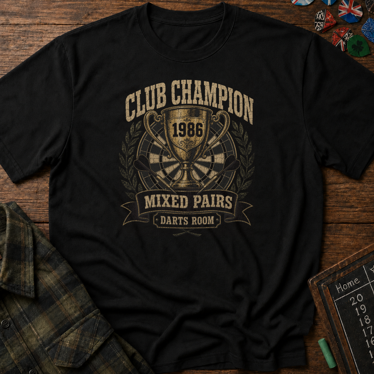 Club Champion 1986 Darts Room T-Shirt