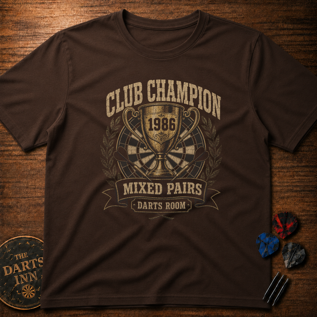 Club Champion 1986 Darts Room T-Shirt