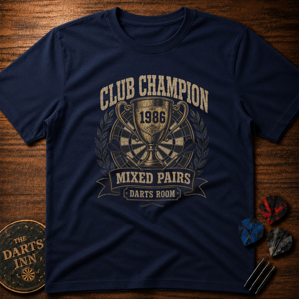 Club Champion 1986 Darts Room T-Shirt