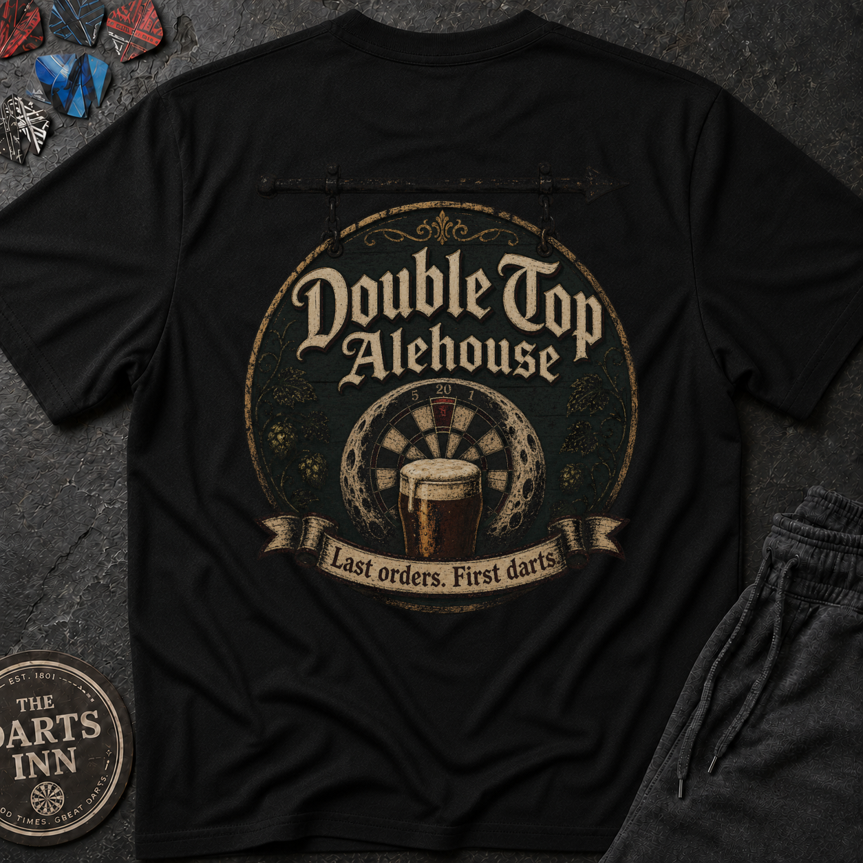 Double Top Alehouse Pub Darts T-Shirt