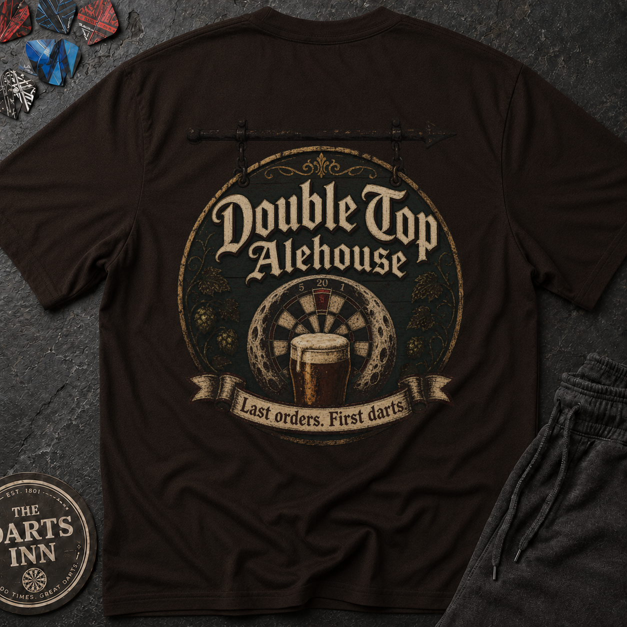Double Top Alehouse Pub Darts T-Shirt