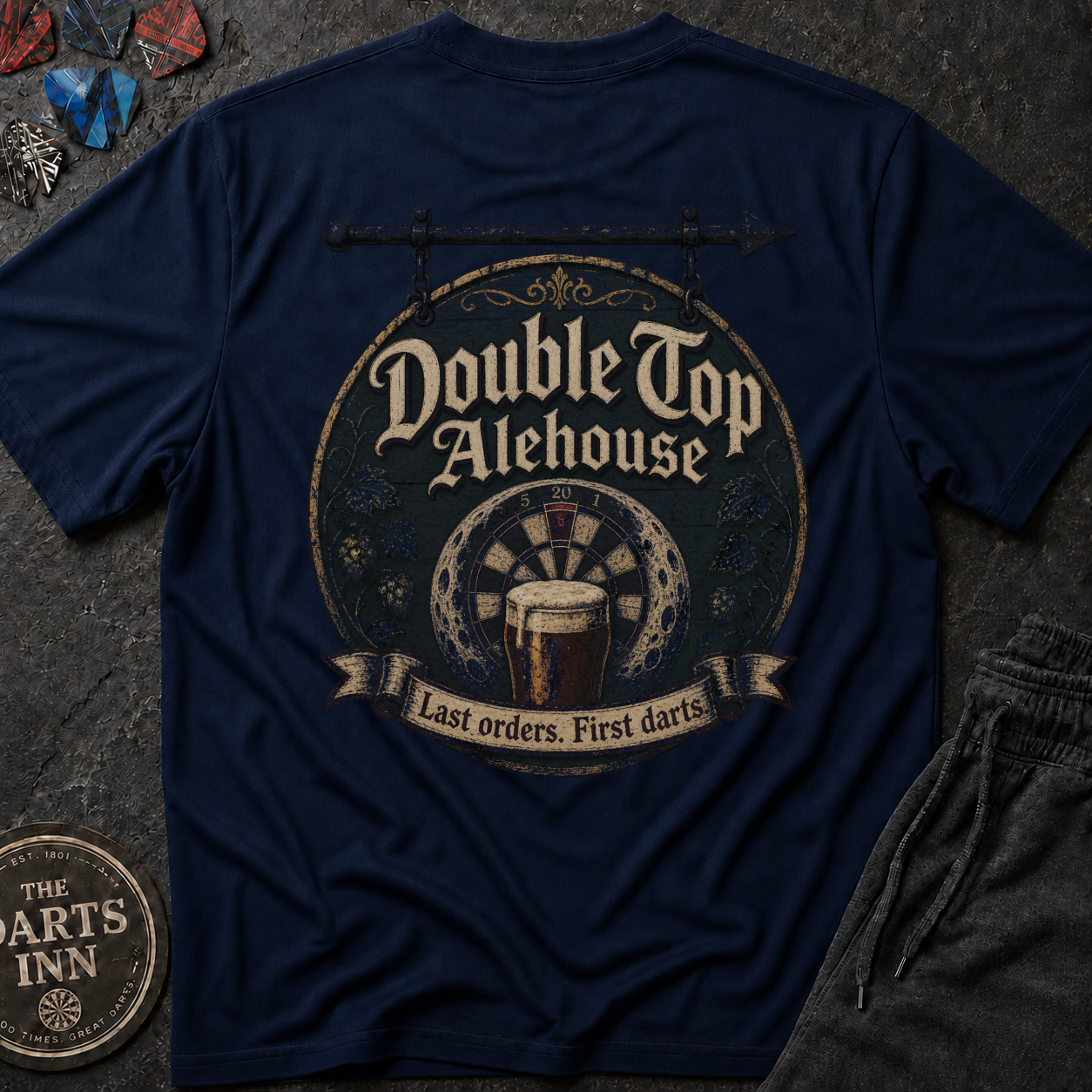 Double Top Alehouse Pub Darts T-Shirt