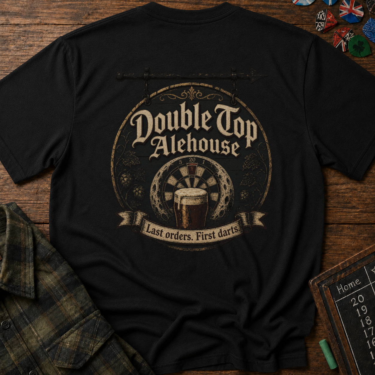 Double Top Alehouse Pub Darts T-Shirt