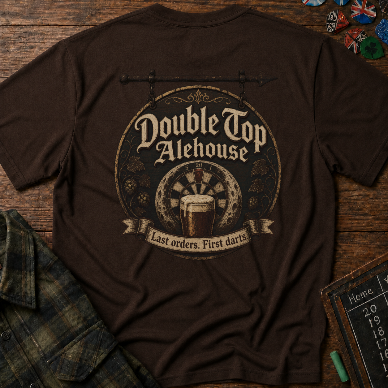 Double Top Alehouse Pub Darts T-Shirt