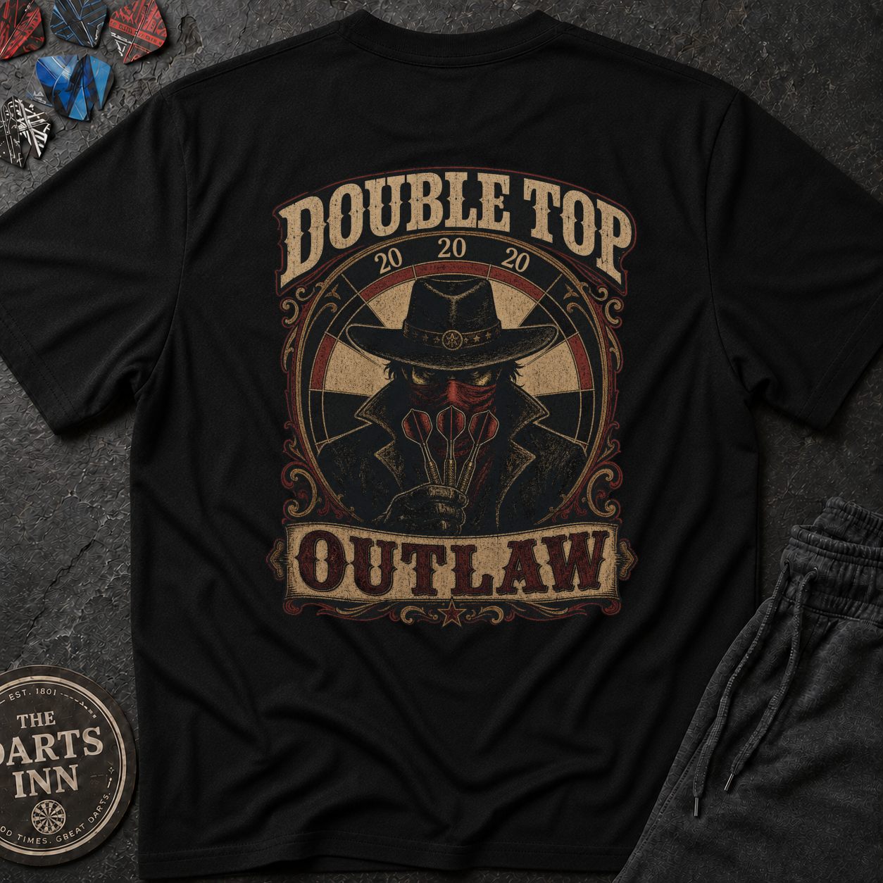 Double Top Outlaw Darts T-Shirt