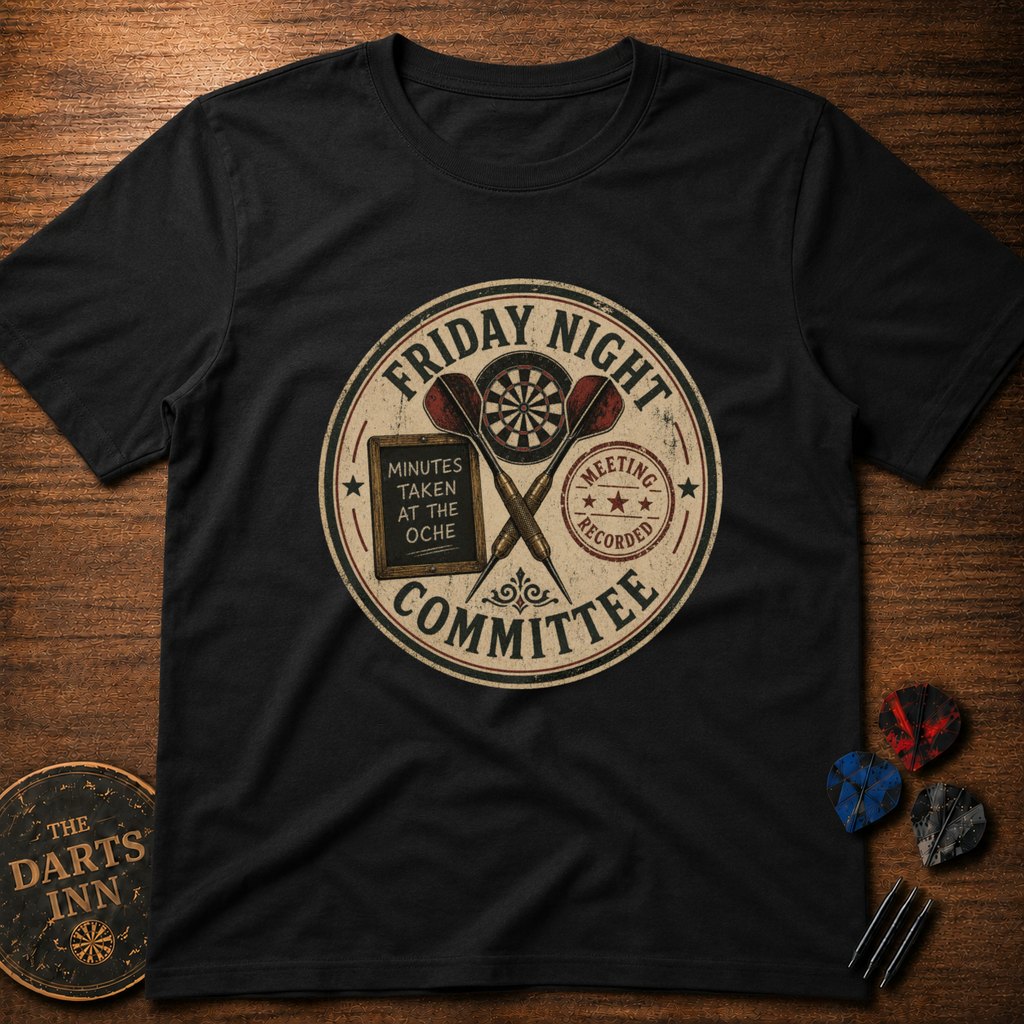 Friday Night Committee Pub Darts T-Shirt