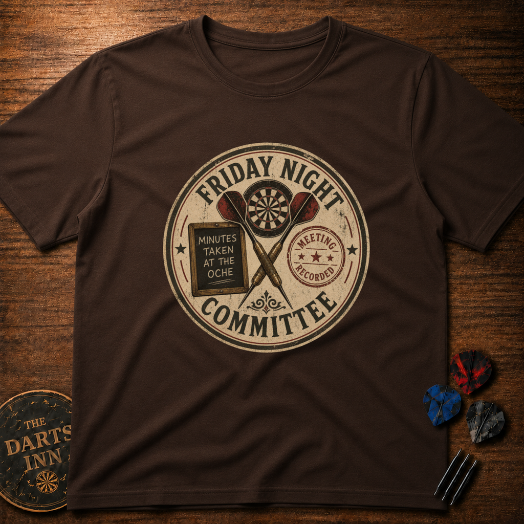 Friday Night Committee Pub Darts T-Shirt