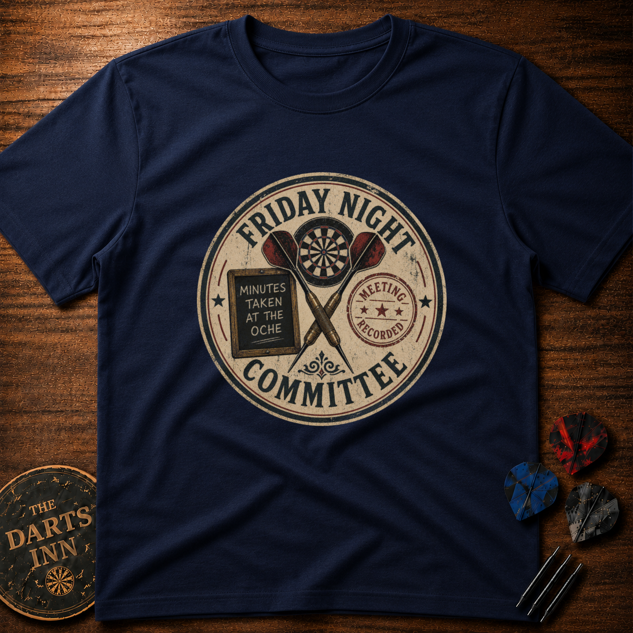Friday Night Committee Pub Darts T-Shirt