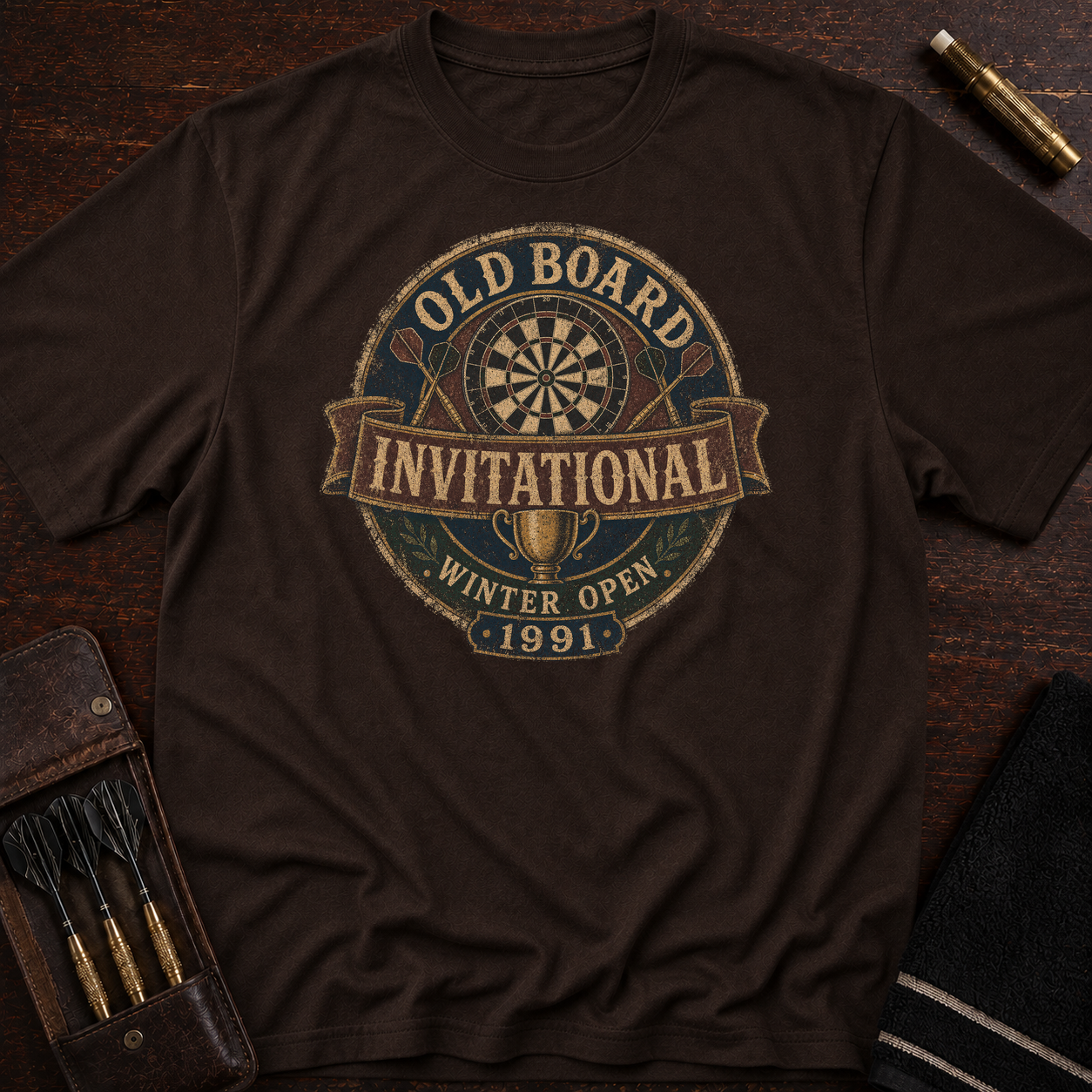 Old Board Invitational Vintage Darts Tournament Tee