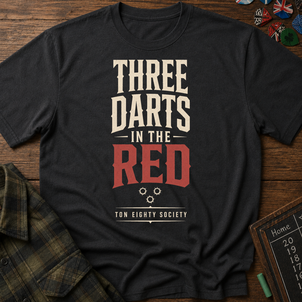 Three Darts In The Red T-Shirt