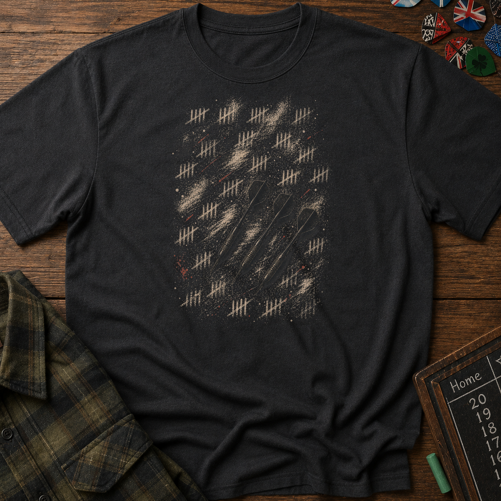 Chalk Mark Repetition Darts T-Shirt