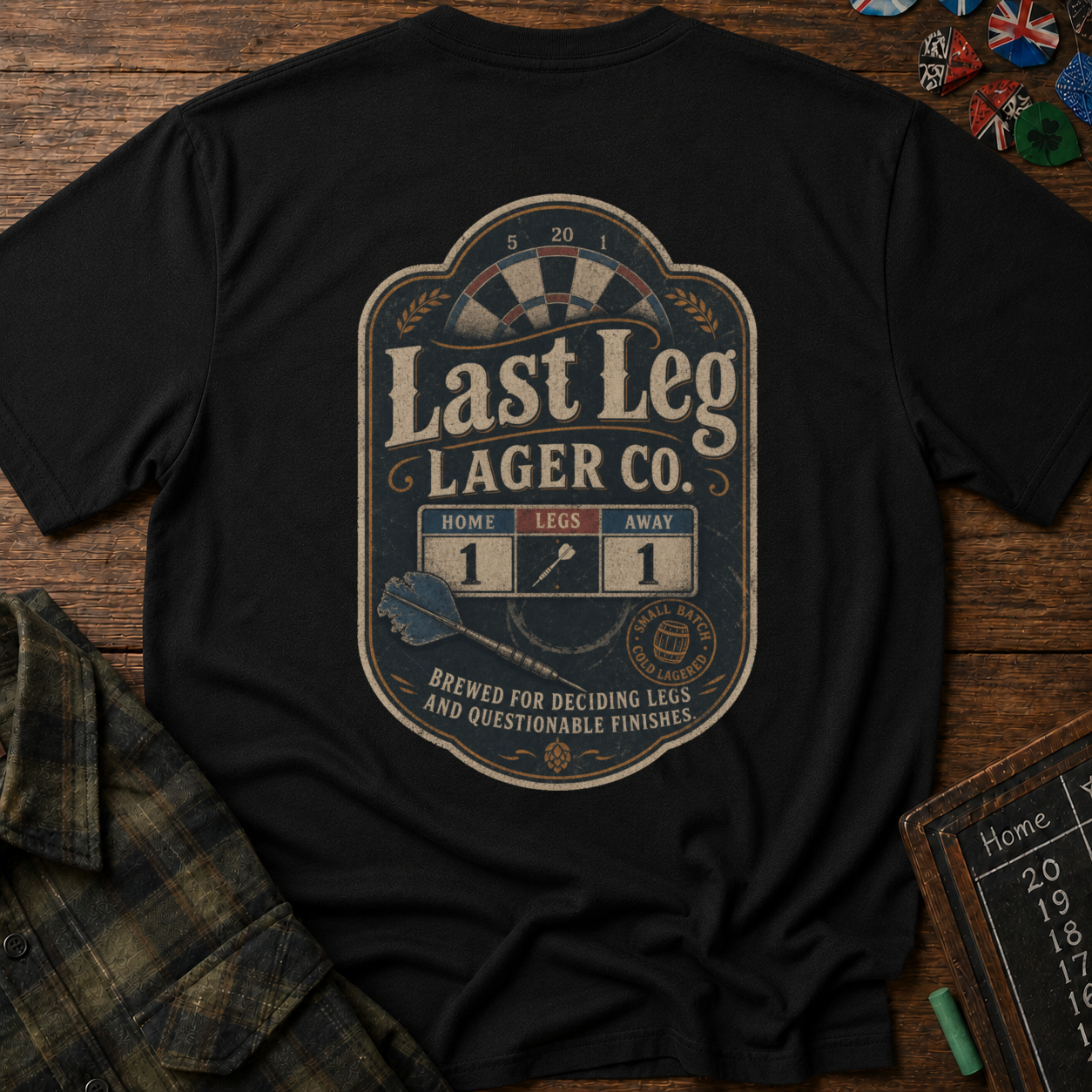Last Leg Lager Co. Darts T-Shirt