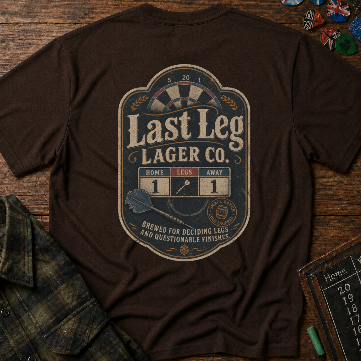 Last Leg Lager Co. Darts T-Shirt