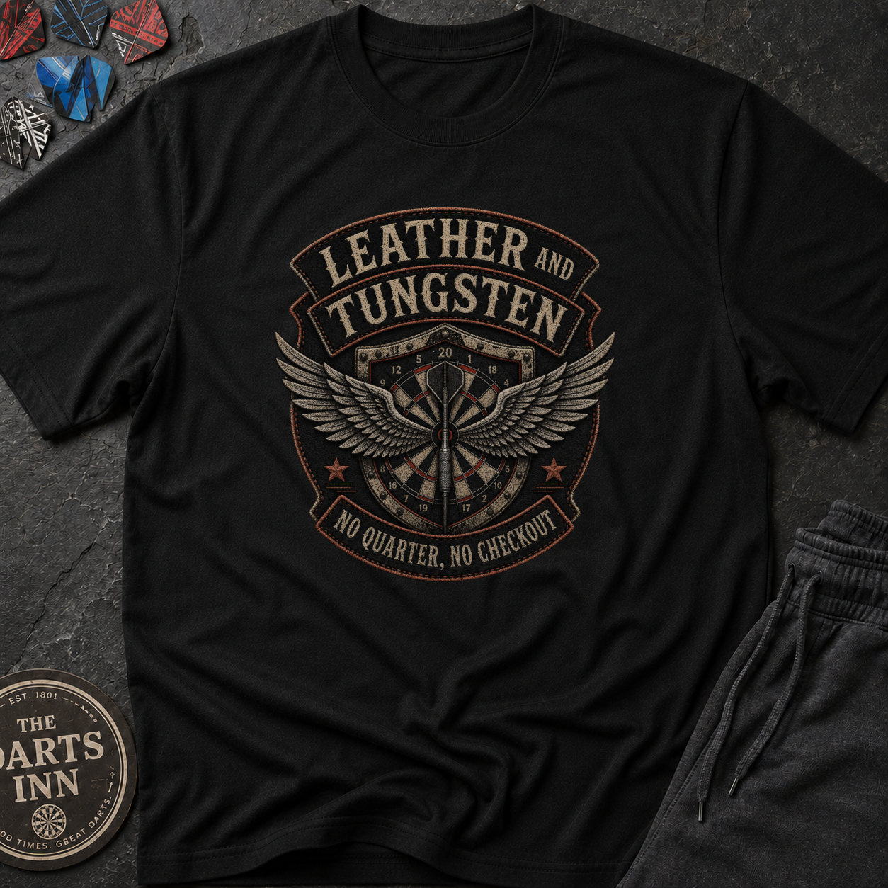 Leather And Tungsten Darts Club T-Shirt