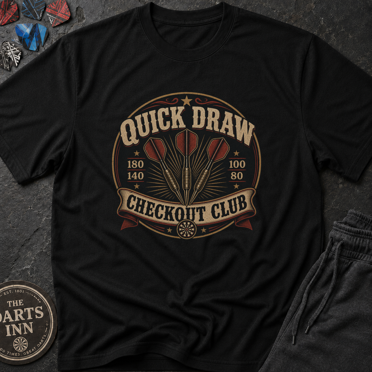 Quick Draw Checkout Club Darts T-Shirt