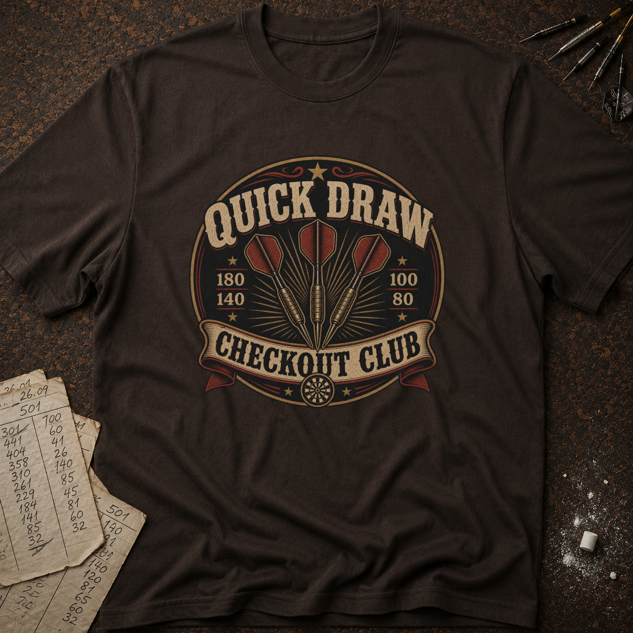 Quick Draw Checkout Club Darts T-Shirt