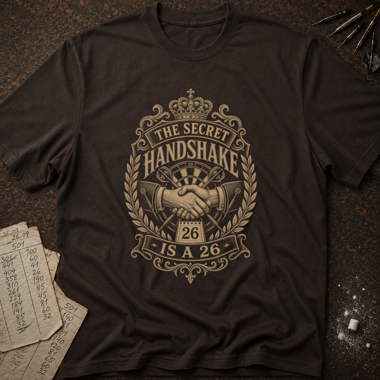 The Secret Handshake Is A 26 Darts T-Shirt