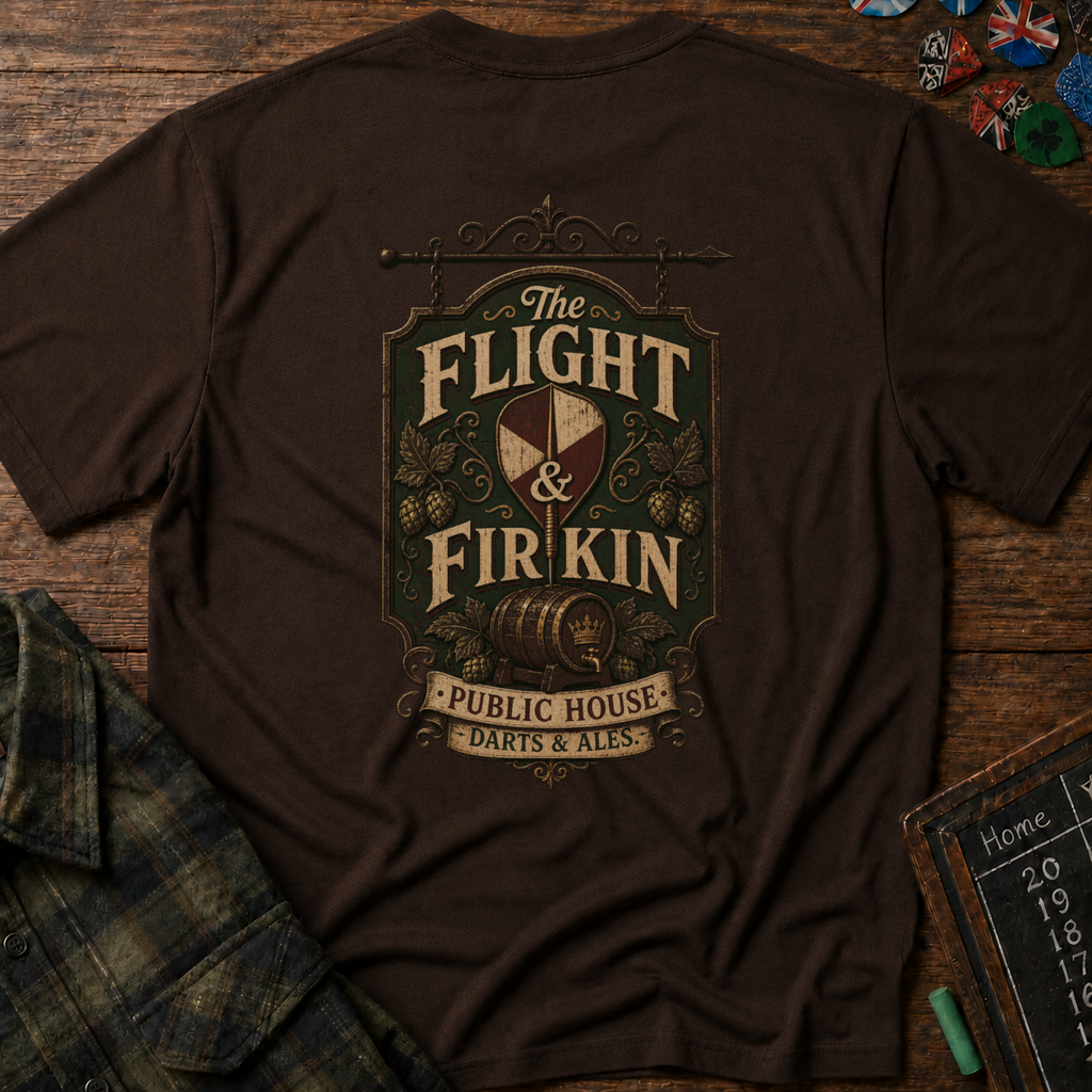 The Flight & Firkin Pub Darts T-Shirt