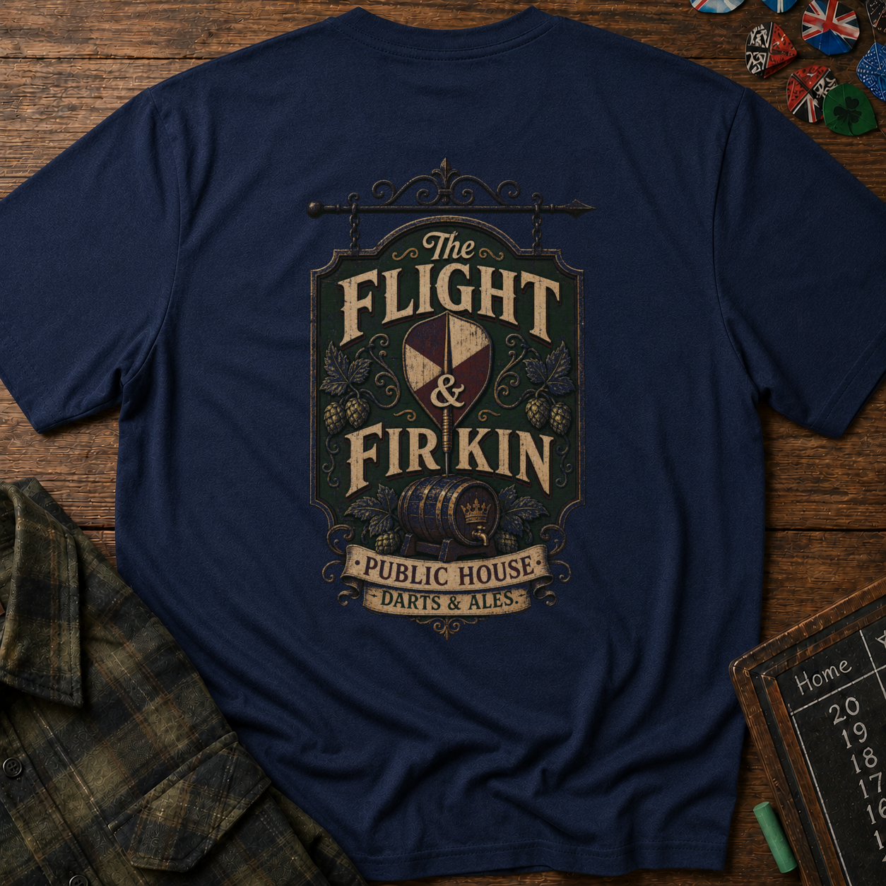 The Flight & Firkin Pub Darts T-Shirt