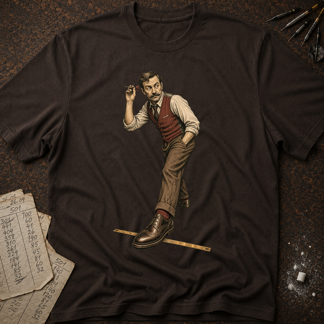 Oche-Creeping Colin Pub Darts T-Shirt