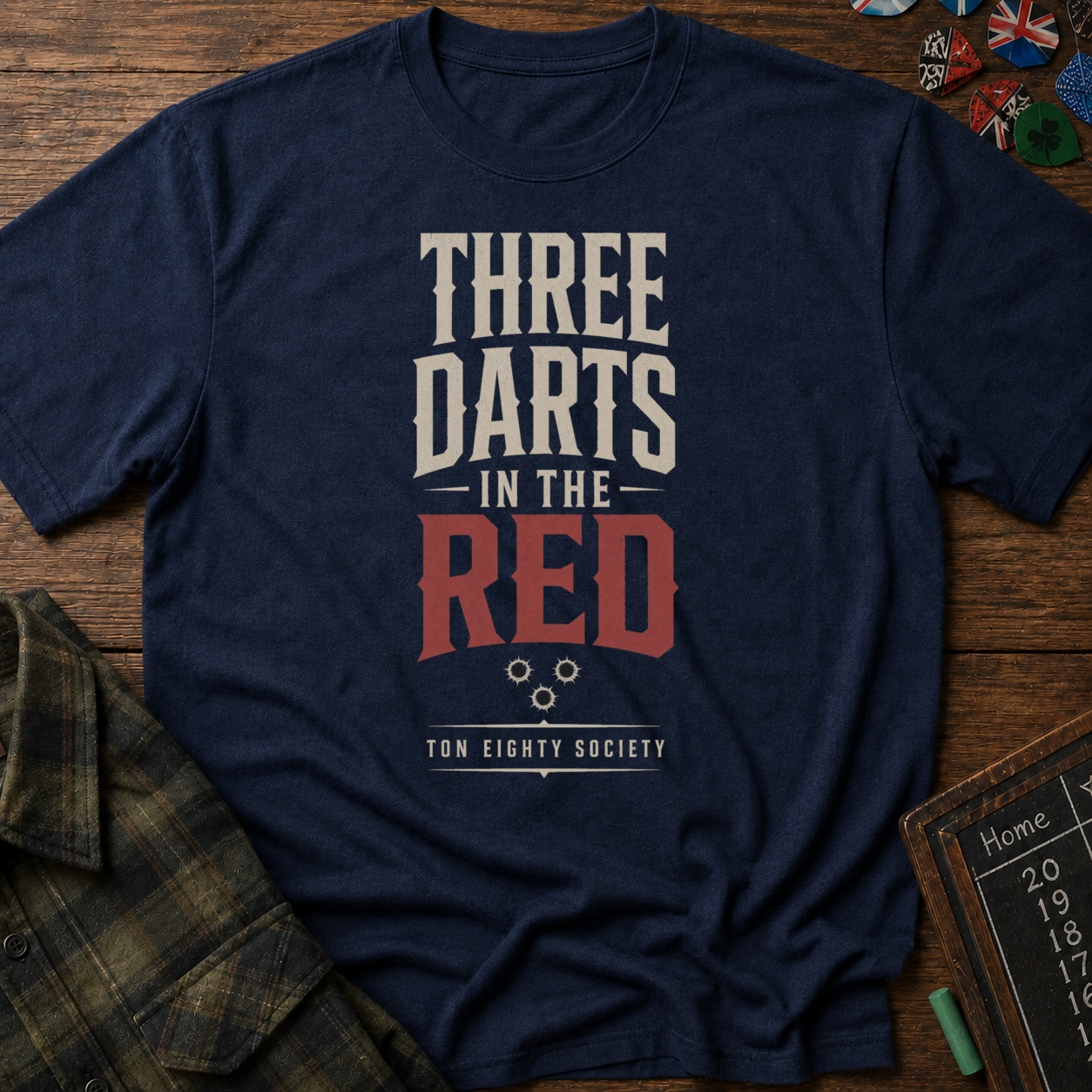 Three Darts In The Red T-Shirt