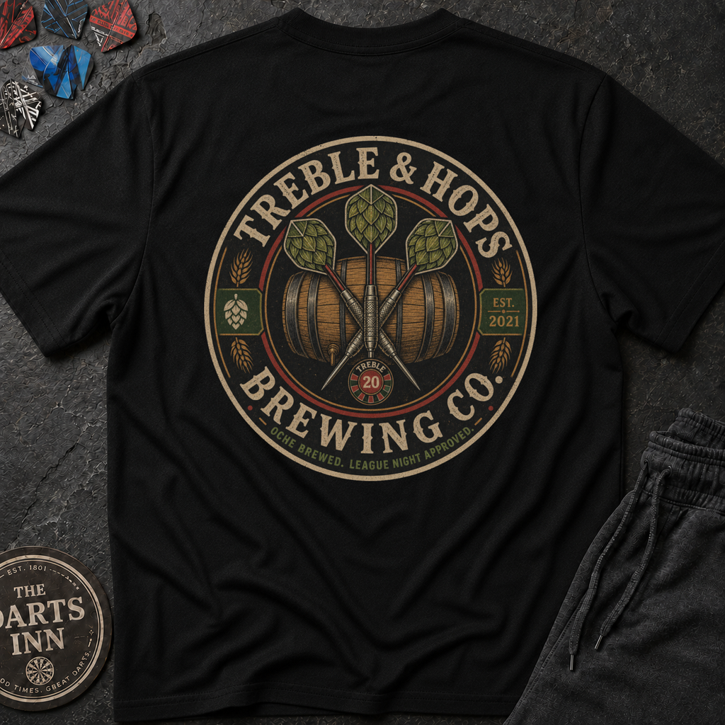 Treble & Hops Brewing Co. Darts Brewery T-Shirt