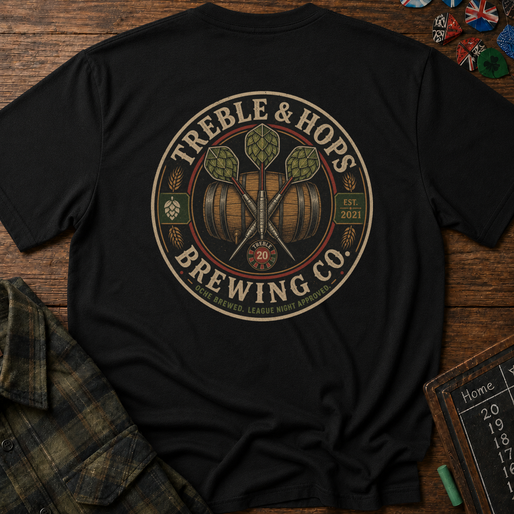 Treble & Hops Brewing Co. Darts Brewery T-Shirt