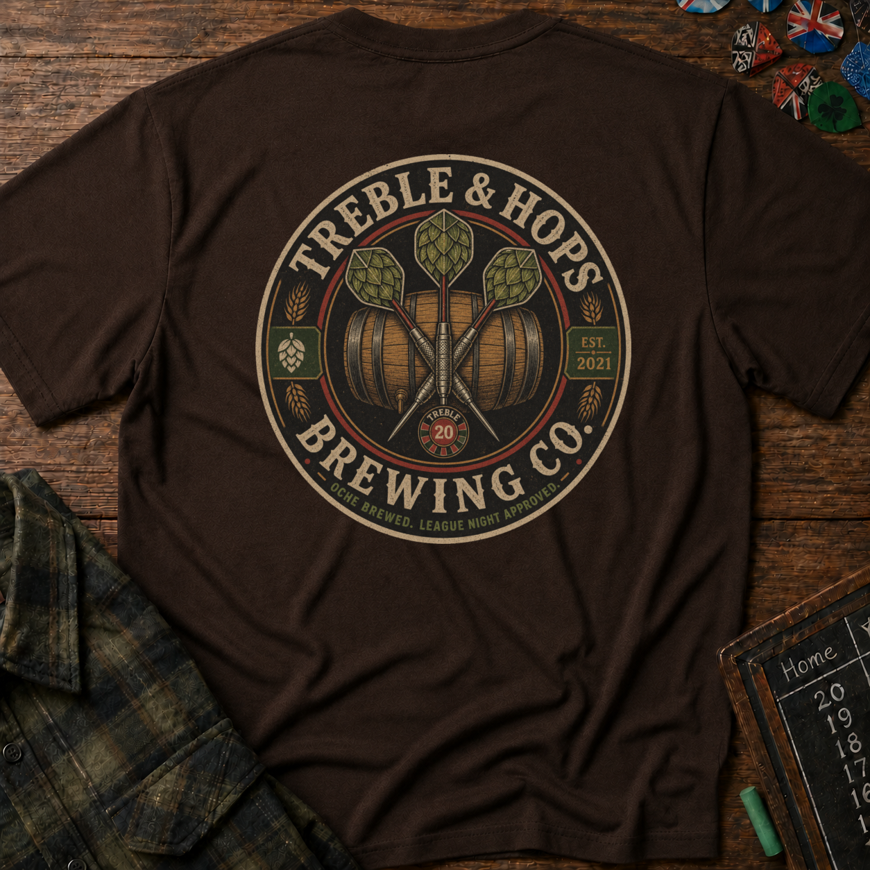 Treble & Hops Brewing Co. Darts Brewery T-Shirt