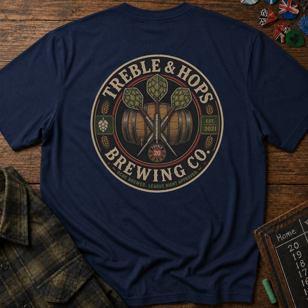 Treble & Hops Brewing Co. Darts Brewery T-Shirt