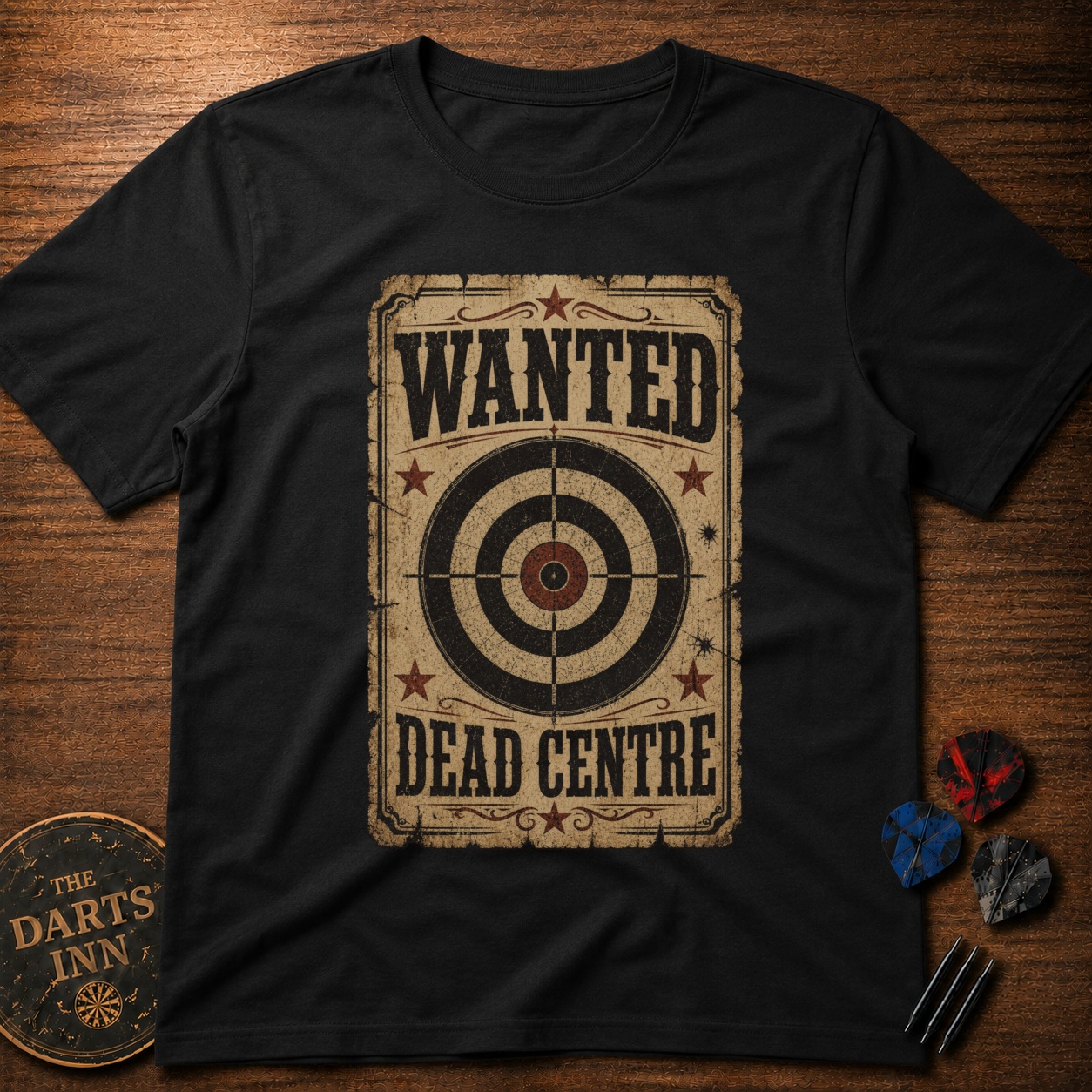 Wanted: Dead Centre Darts T-Shirt